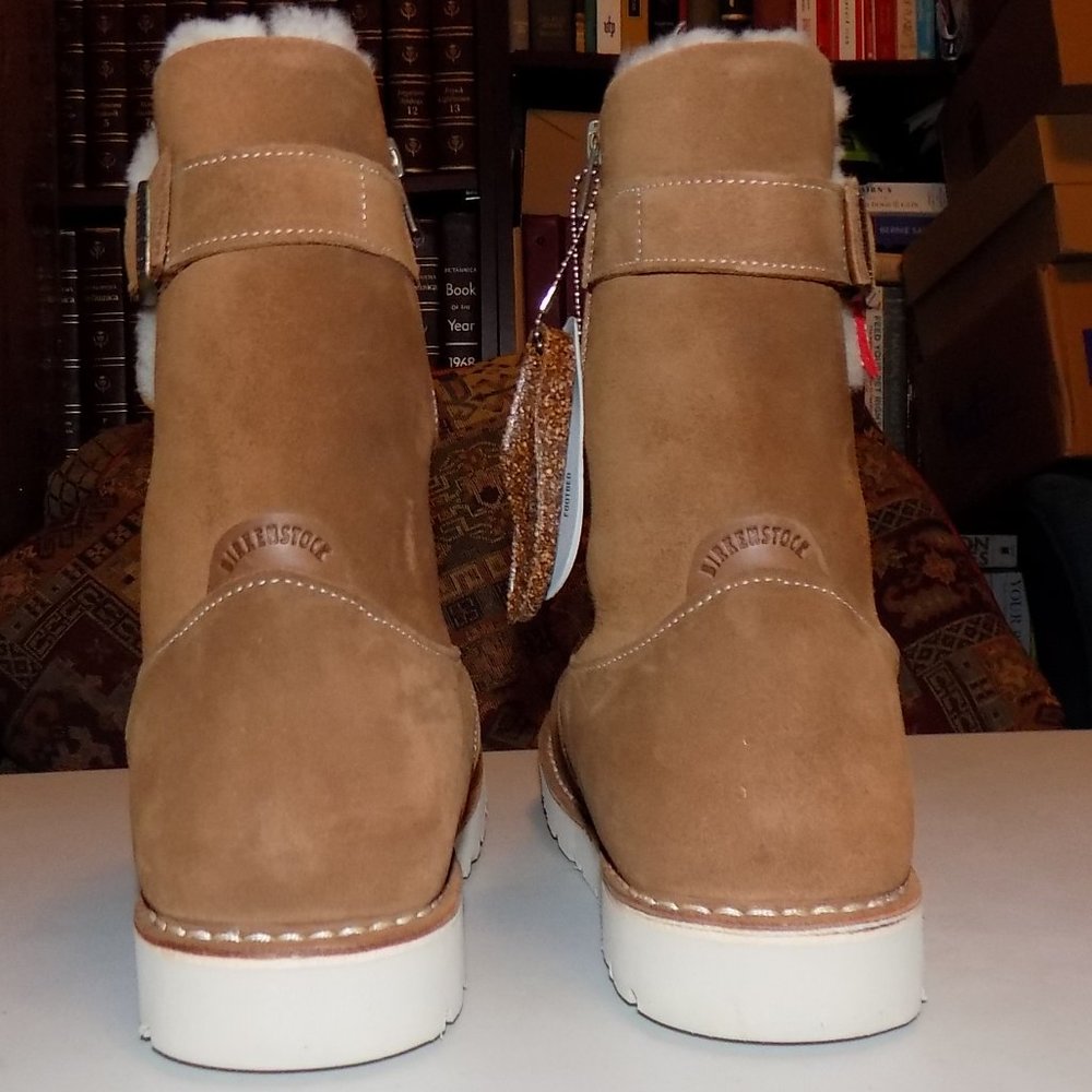 Birkenstock Women's Tan Suede Shearling-Lined Winter Boots - Picture 13 of 16
